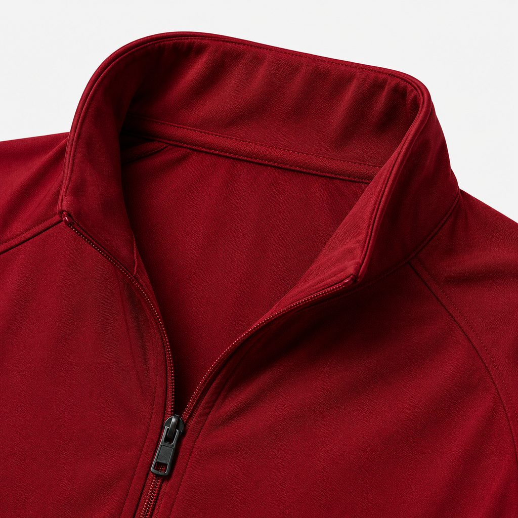 Premium Performance Polyester Sports Jacket – Dark Red | Halliverton